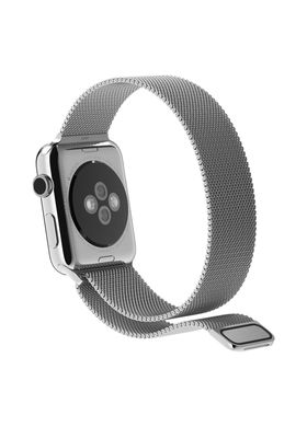 Ремінець Milanese Loop для Apple Watch 42 / 44mm металевий сріблястий магнітний ARM Series 6 5 4 3 2 1 Silver фото